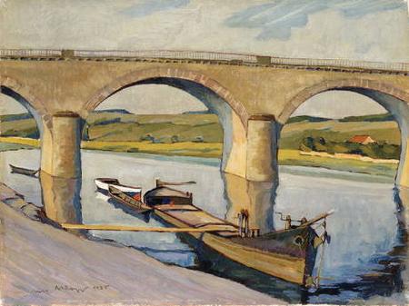 unknow artist The Bridge at Remich Sweden oil painting art